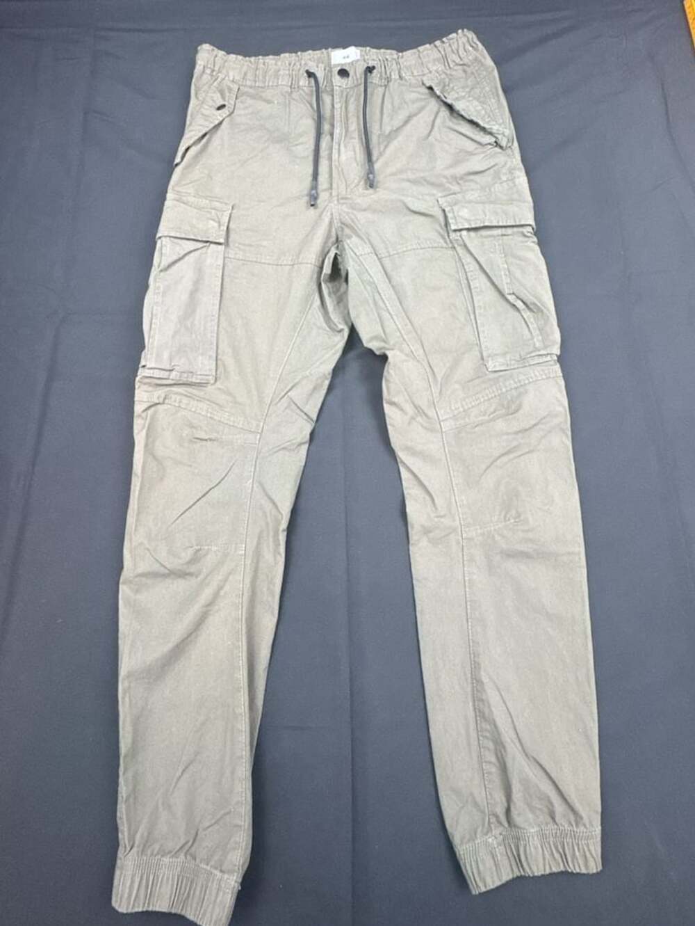 H&M Cargo Joggers Size S Green Cotton Drawstring Pants